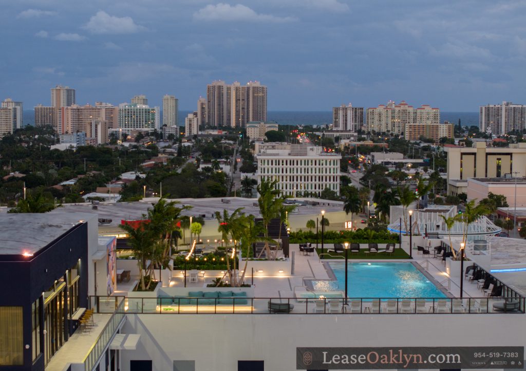Oaklyn - Pool - Aerial Full Deck to Skyline